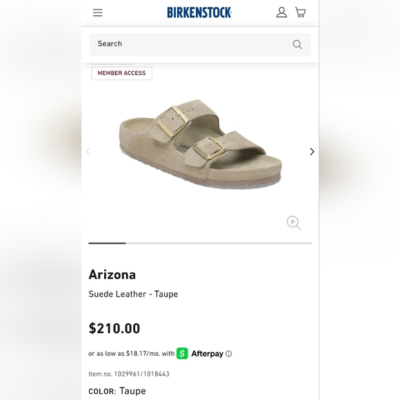 Birkenstock Arizona Sandels Suede Leather - Taupe Size 40 - Picture 6 of 16